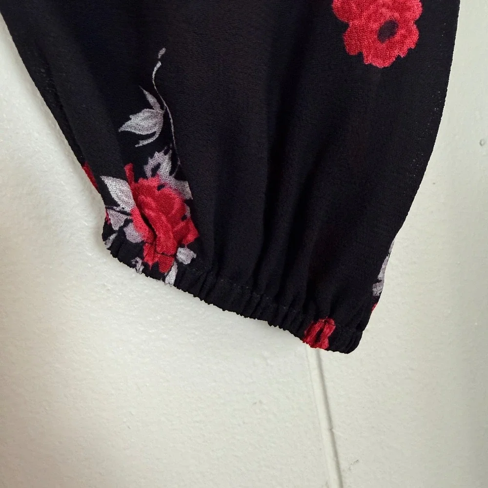 Reformation Womens Nicole Wrap Floral Midi Dress Long Sleeve Size L Boho Cottage - Picture 10 of 10
